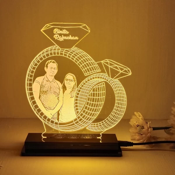 Personalised Ring Led Lamp