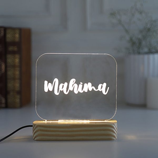 customised nameplate lamp