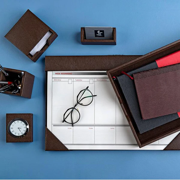 Leather Table Organiser