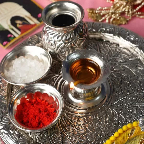 Silver Pooja Thali Set